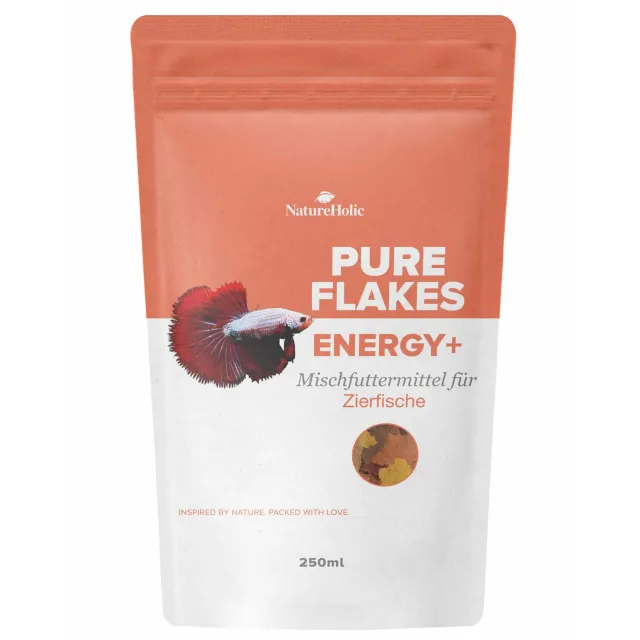 NatureHolic Pure Flakes Energy+ Flockenfutter Aloe Vera L-Carnitin