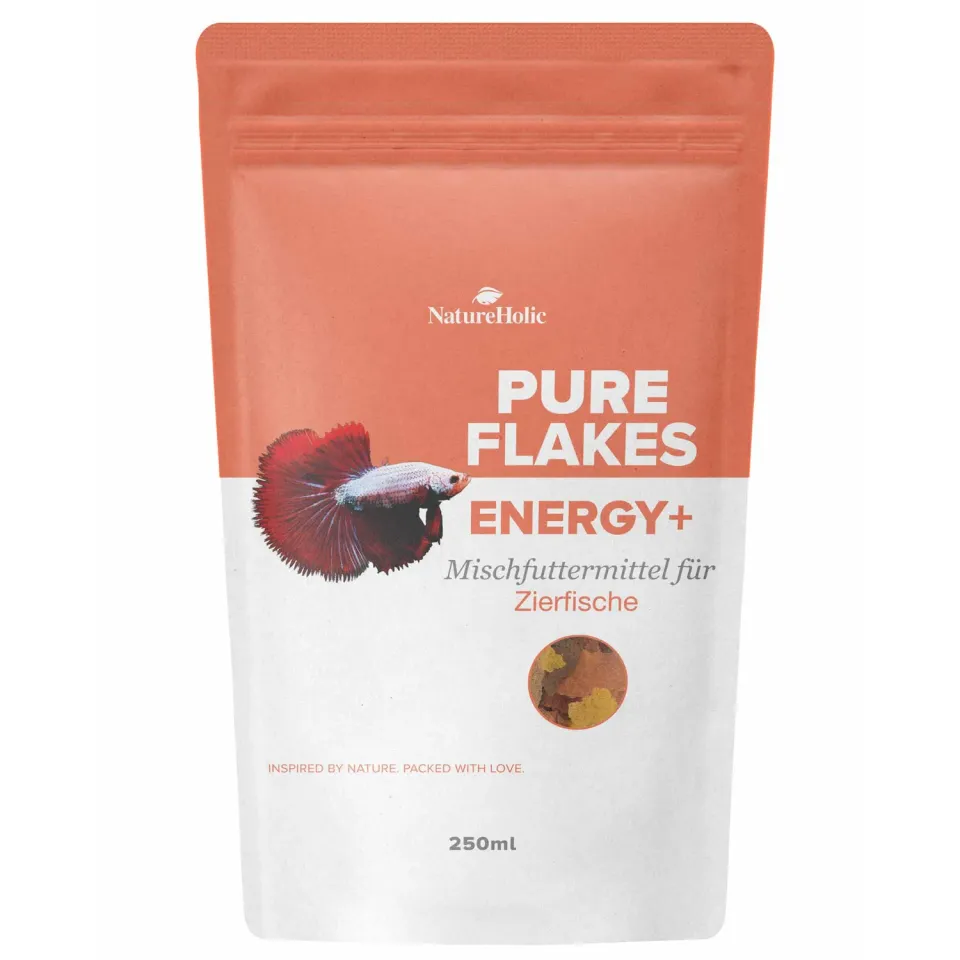 NatureHolic Pure Flakes Energy+ Flockenfutter Aloe Vera L-Carnitin