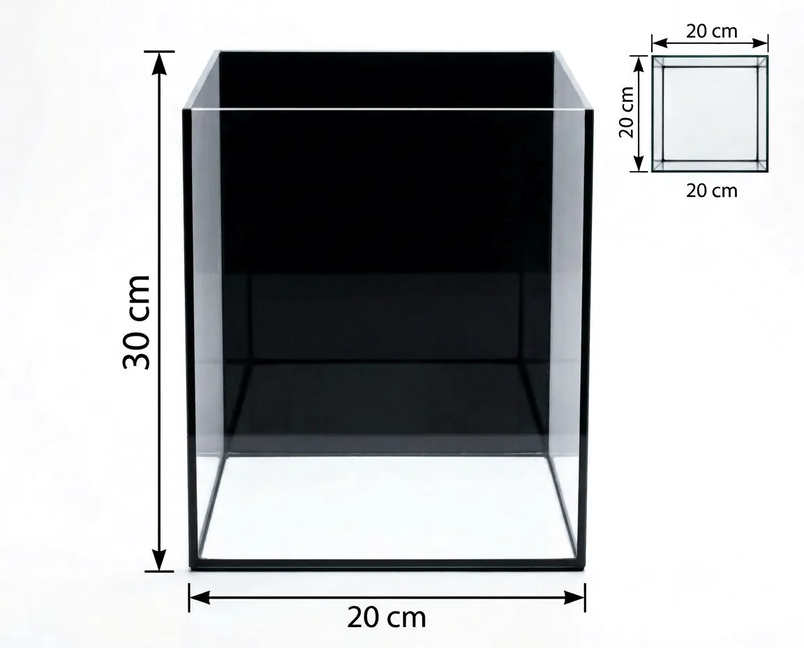 NatureHolic Black Wall Nano-Aquarium 12L schwarzes Glas