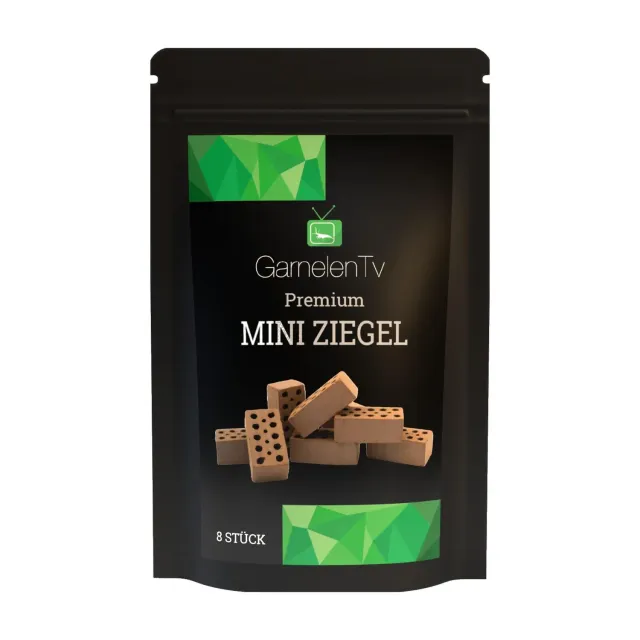 GarnelenTv Mini Ziegel Dark Chocolate Deko 8 Stück