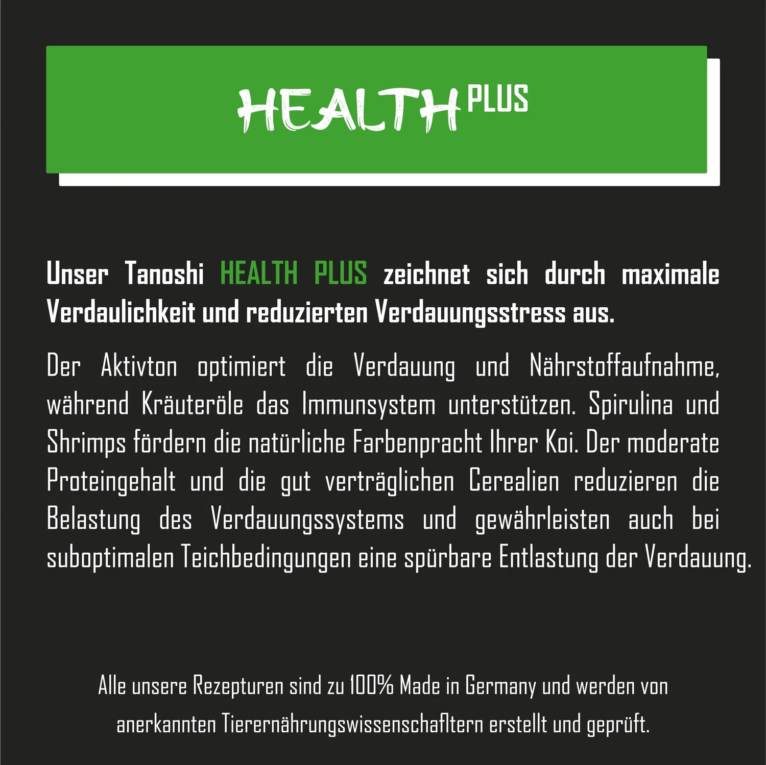 Tanoshi Health Plus Koifutter 15 kg 4,5 mm schwimmend