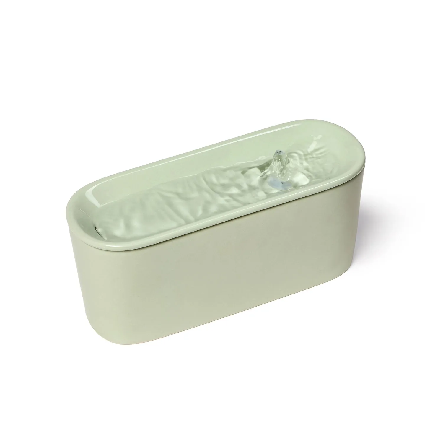 Closer Pets Cat Mate Trinkbrunnen Keramik 800 ml USB Salbeigrün