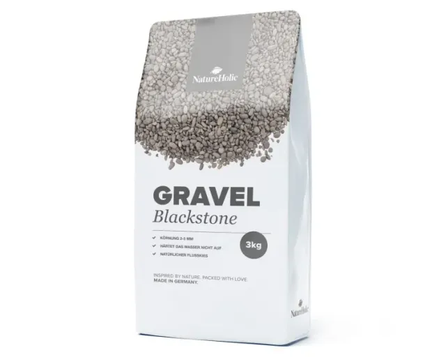 NatureHolic Naturkies Blackstone River Bodengrund 3 kg 2-5 mm