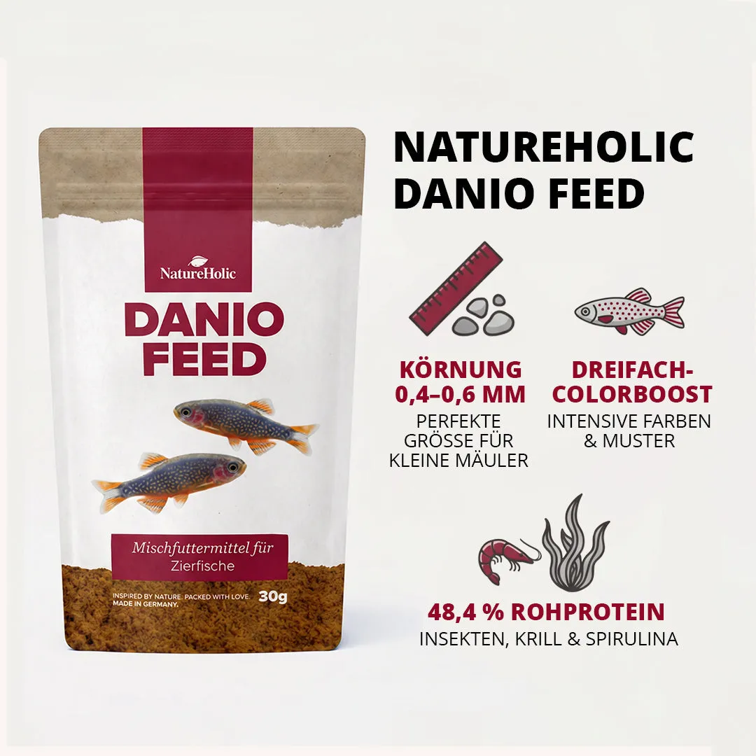 NatureHolic DanioFeed Fischfutter 30 g Farbfutter