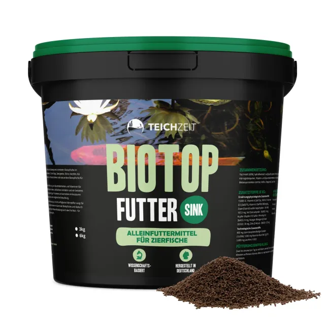 Teichzeit Biotop Futter Sink Teichfutter 1000 ml