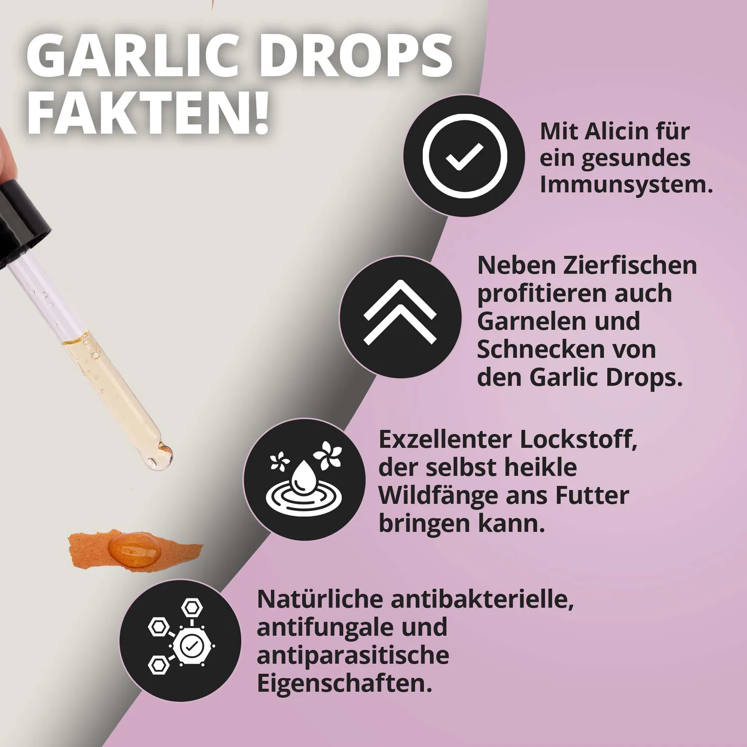 NatureHolic Garlic Drops Knoblauch Futterzusatz 500 Tropfen Gel